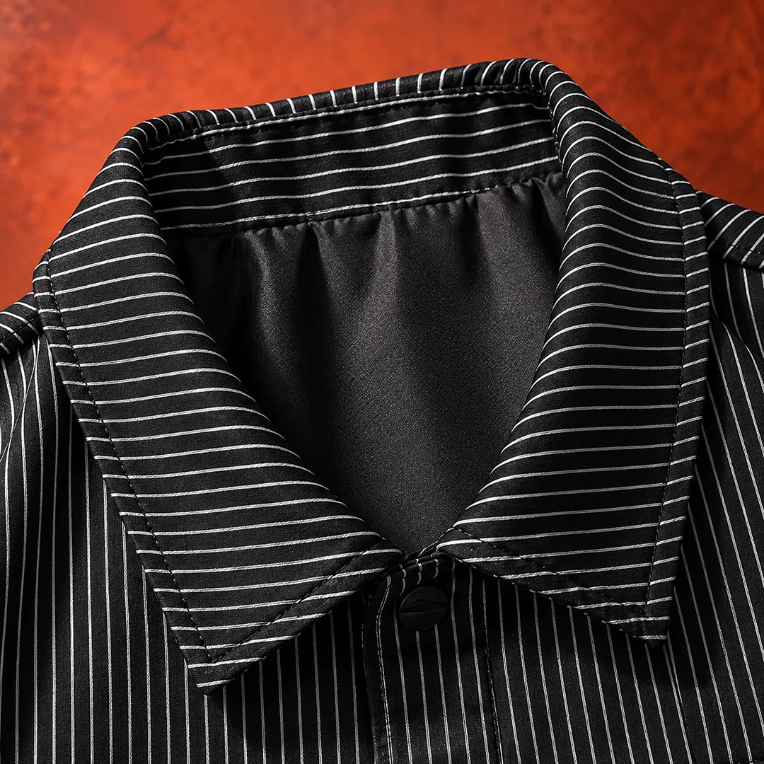 Pinstripe Button Jacket