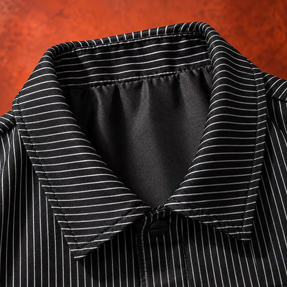 Pinstripe Button Jacket