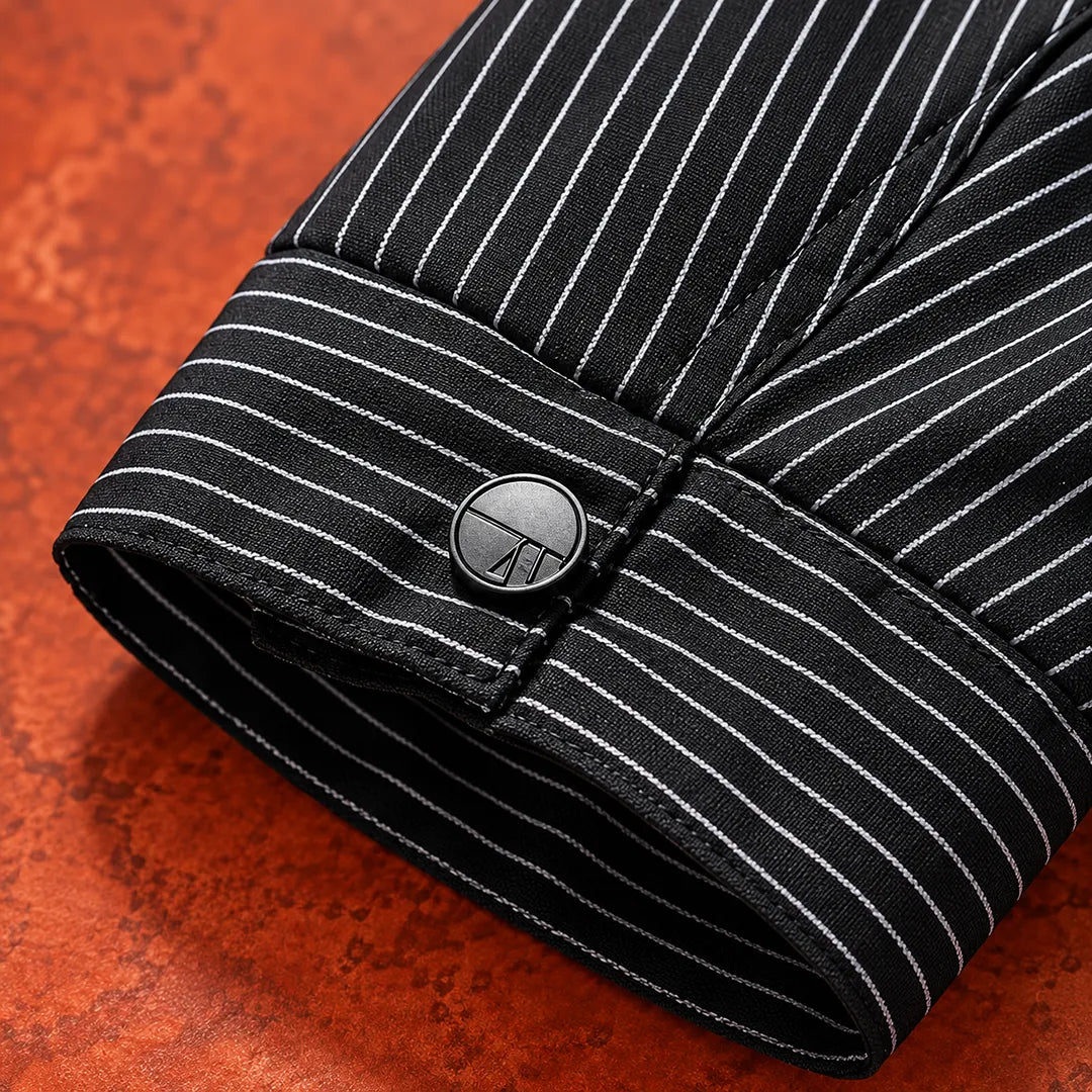 Pinstripe Button Jacket