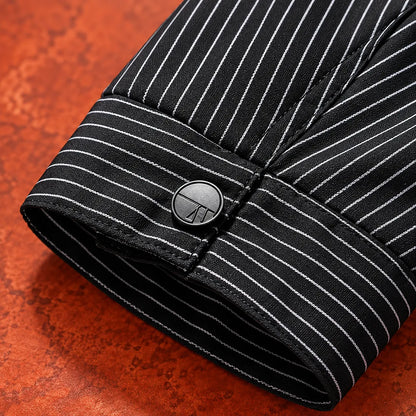 Pinstripe Button Jacket