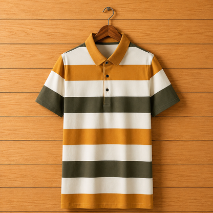 Cotton Striped Polo Shirt