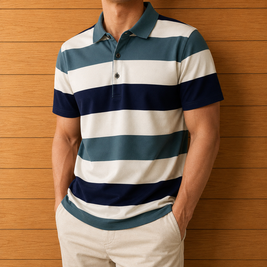 Cotton Striped Polo Shirt