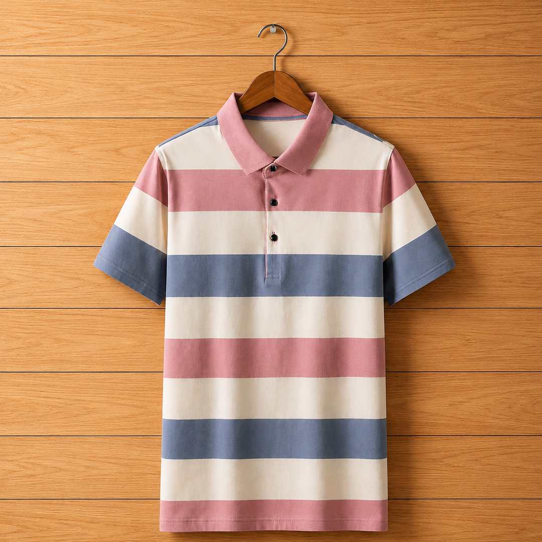 Cotton Striped Polo Shirt