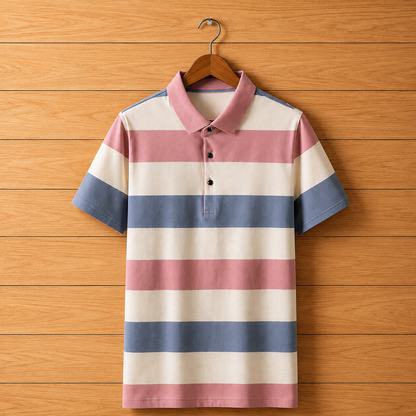 Cotton Striped Polo Shirt