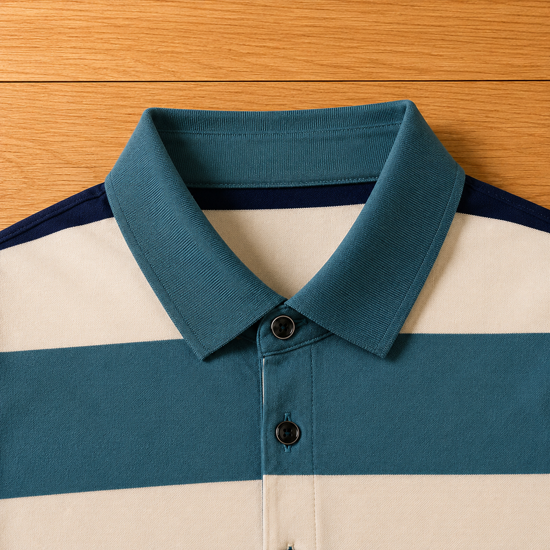 Cotton Striped Polo Shirt