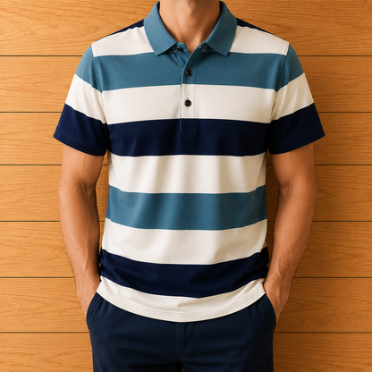 Cotton Striped Polo Shirt