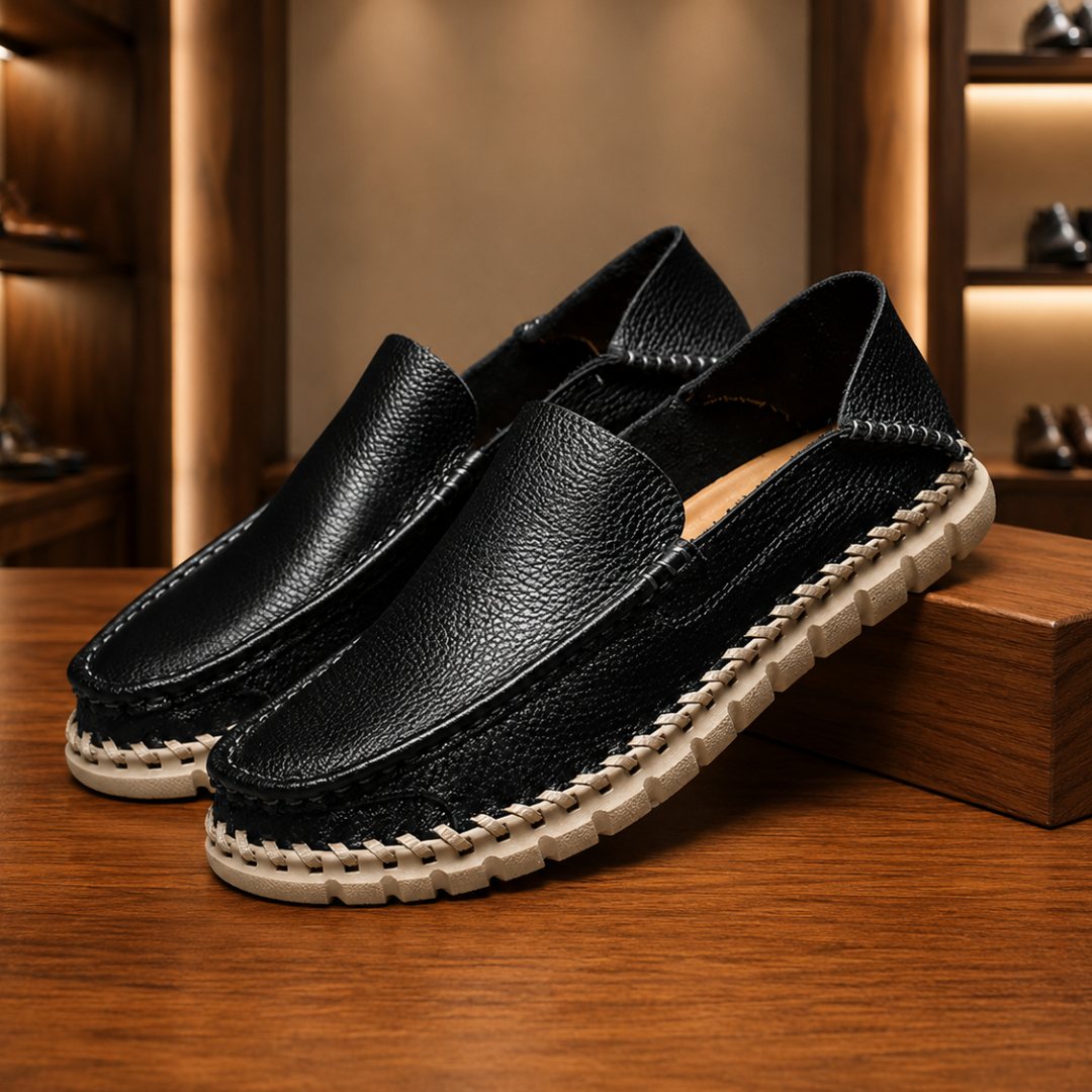 Slip-On Leather Casual Loafers