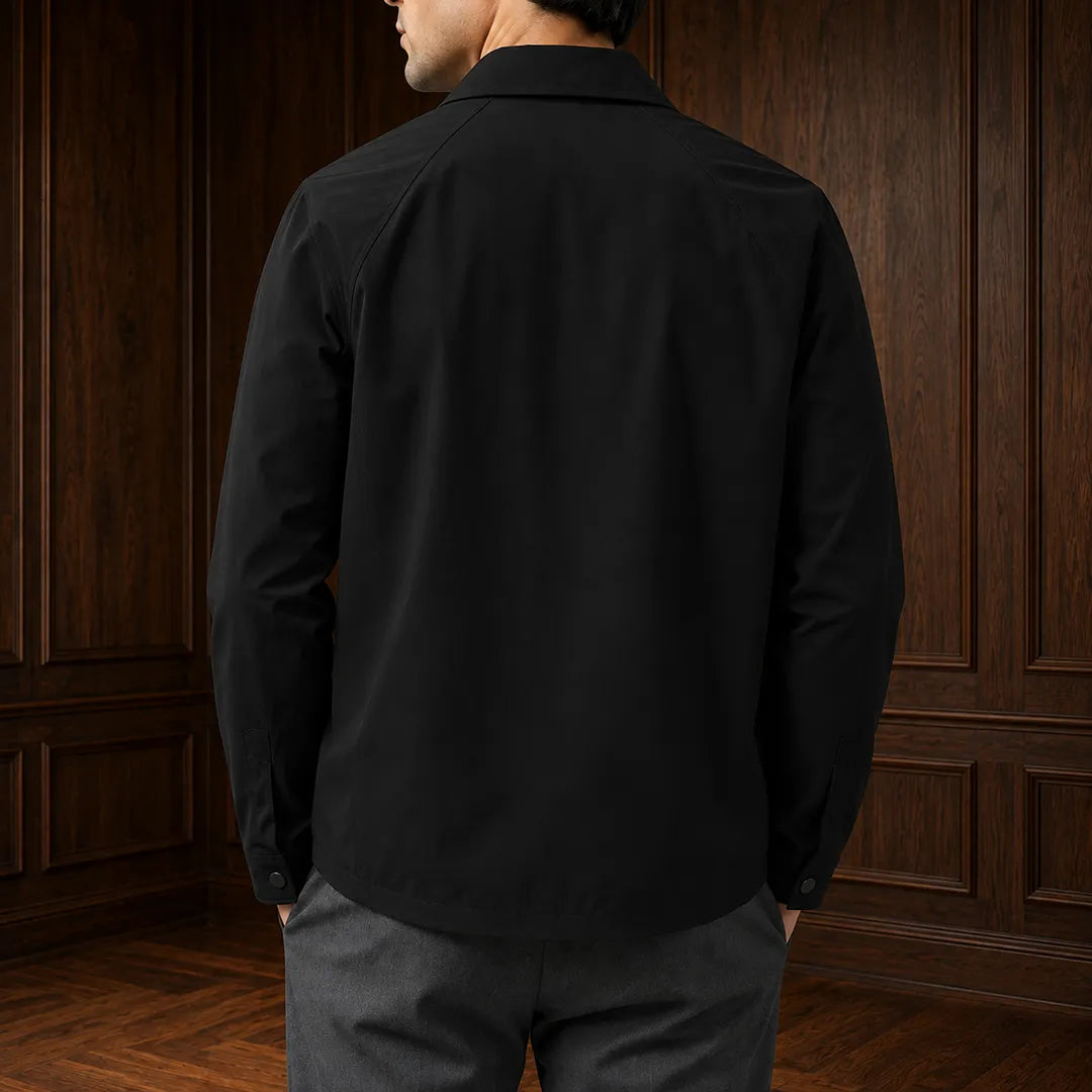 Snap-Button Overshirt Jacket