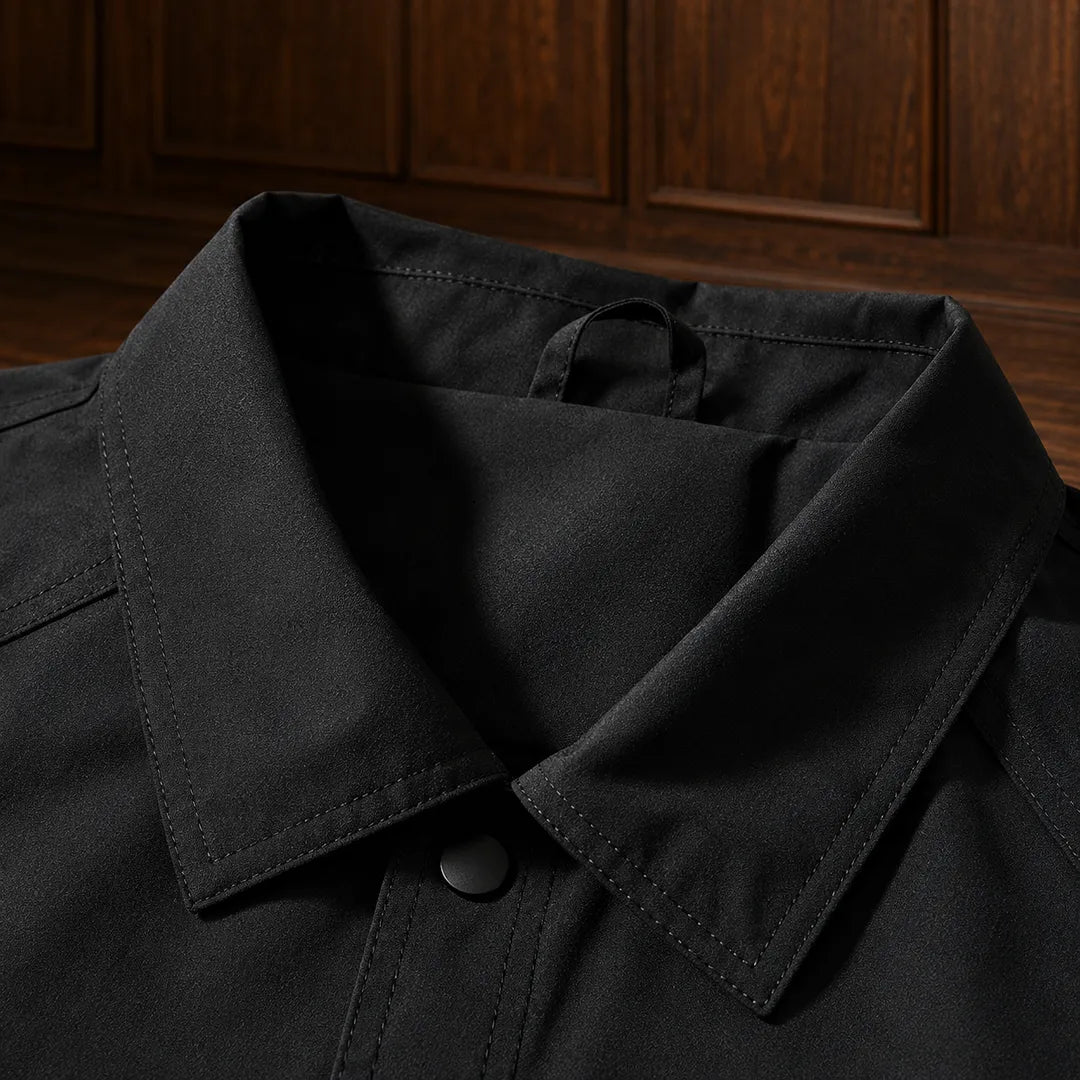 Snap-Button Overshirt Jacket