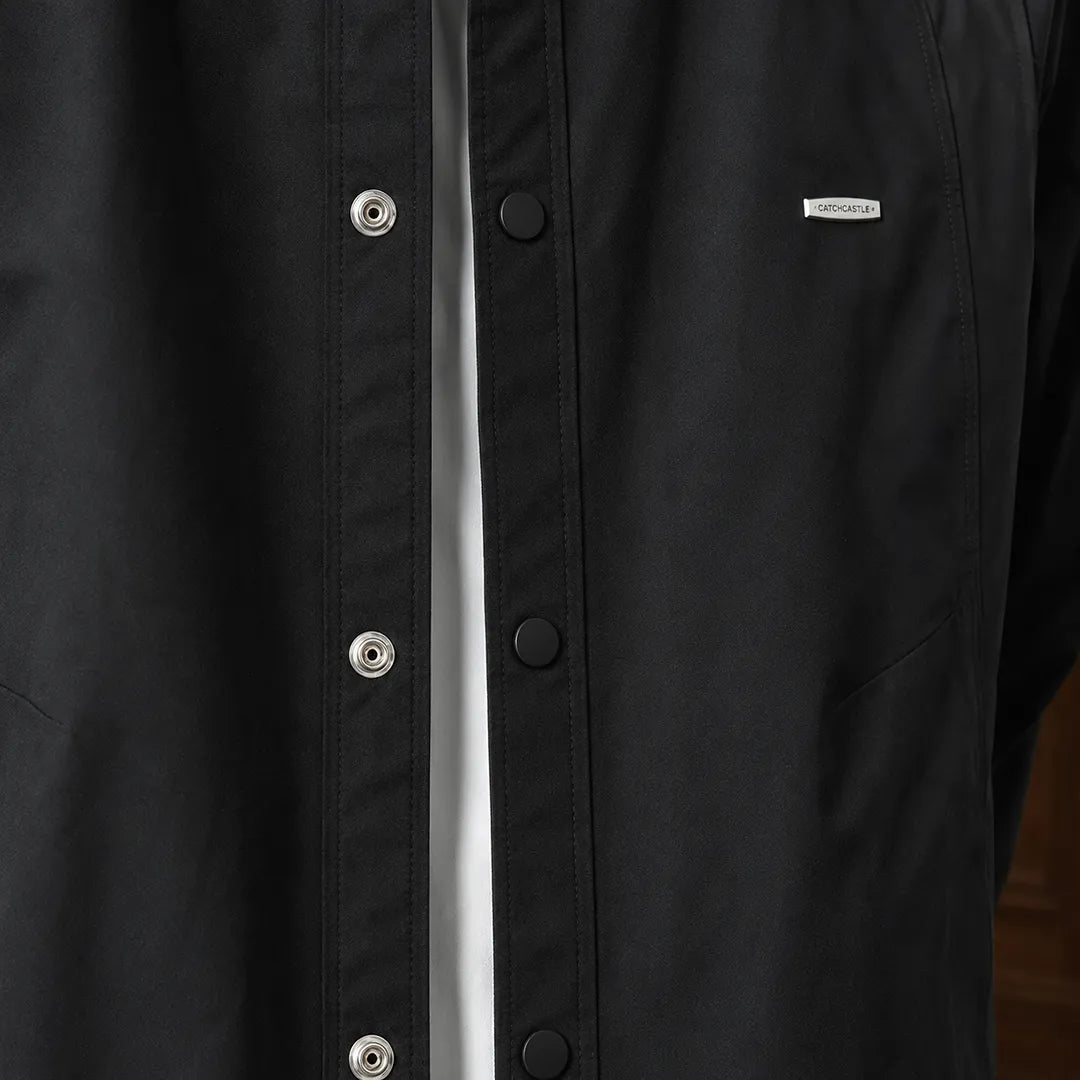 Snap-Button Overshirt Jacket
