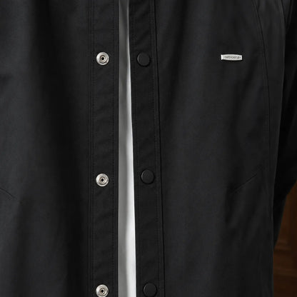 Snap-Button Overshirt Jacket