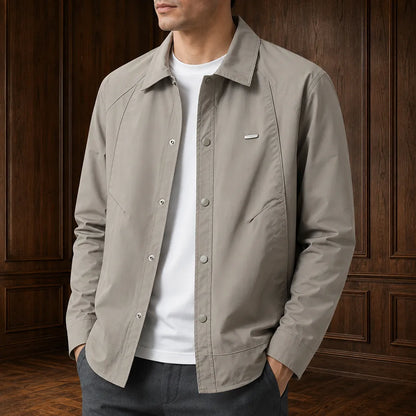 Snap-Button Overshirt Jacket