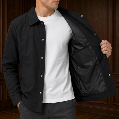 Snap-Button Overshirt Jacket