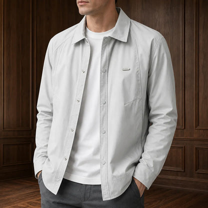 Snap-Button Overshirt Jacket