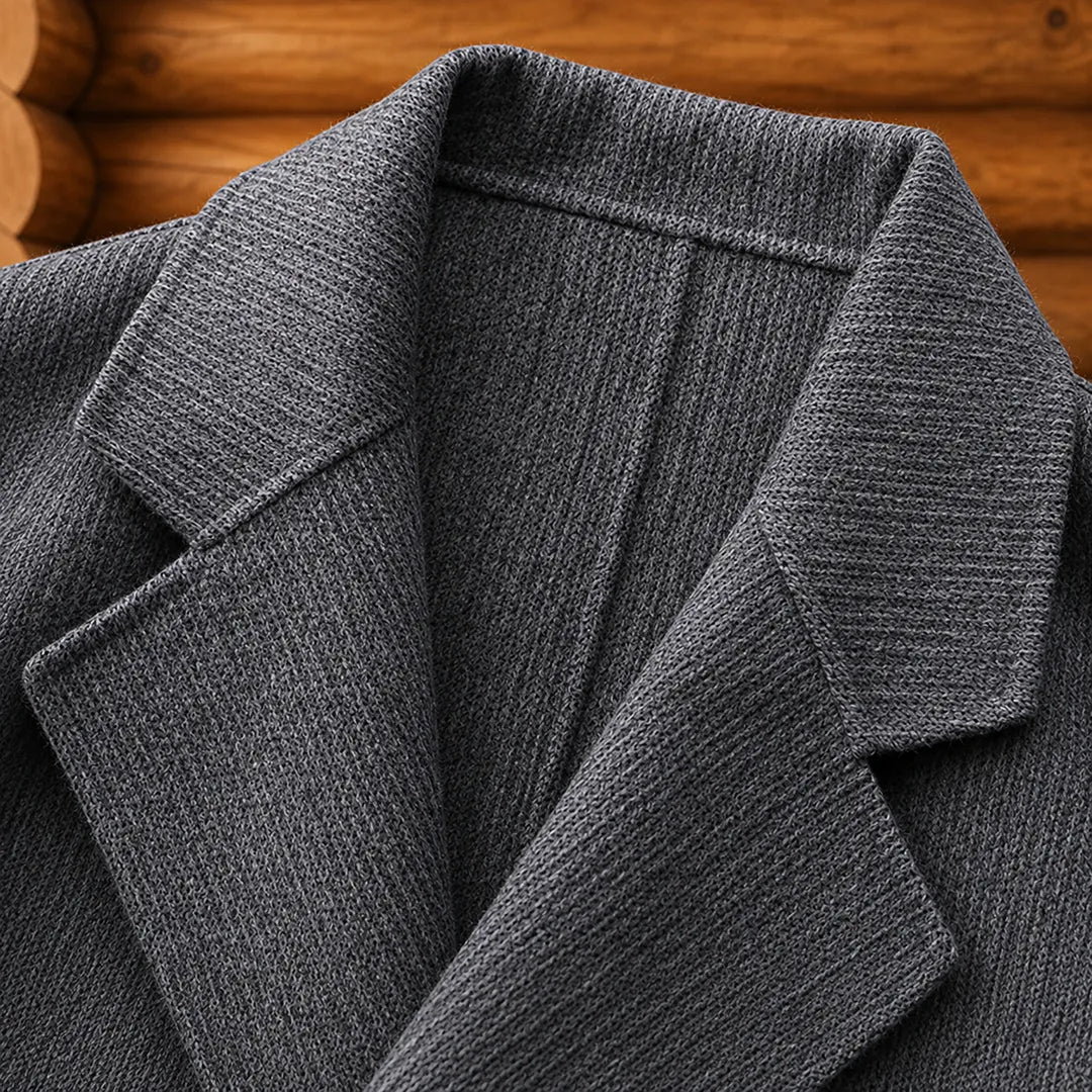 Textured Double Breasted Coat