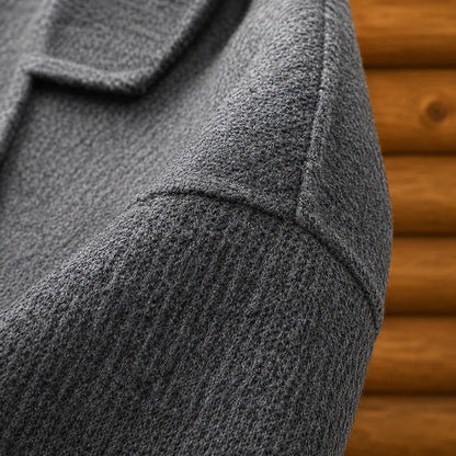 Textured Double Breasted Coat