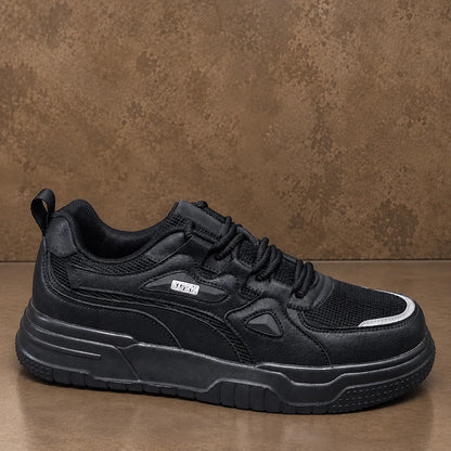 Textured Lace-Up Sneakers