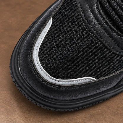 Textured Lace-Up Sneakers