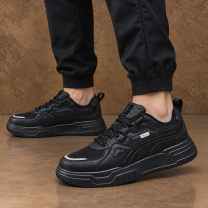 Textured Lace-Up Sneakers