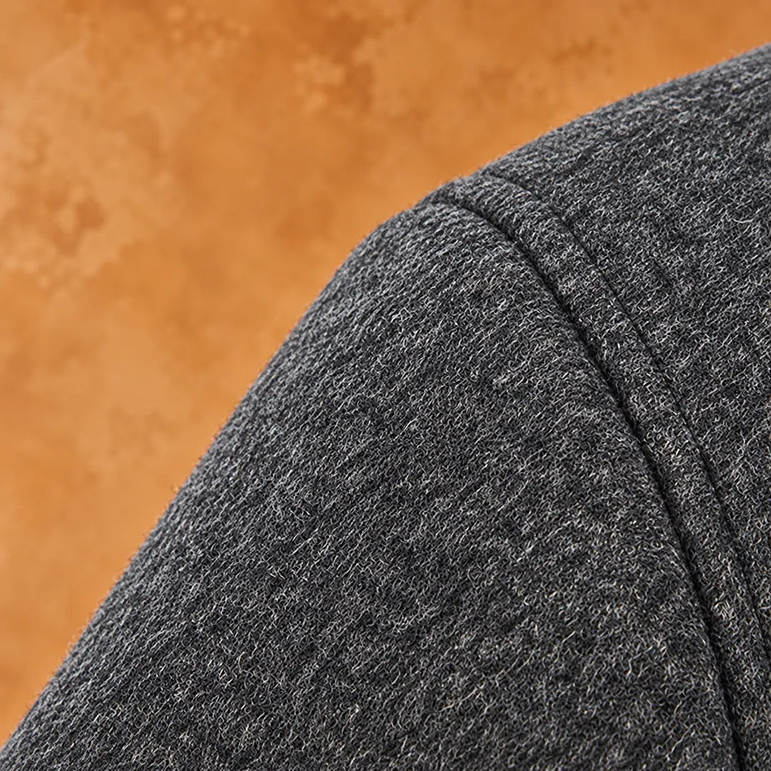 Textured Lapel Overcoat