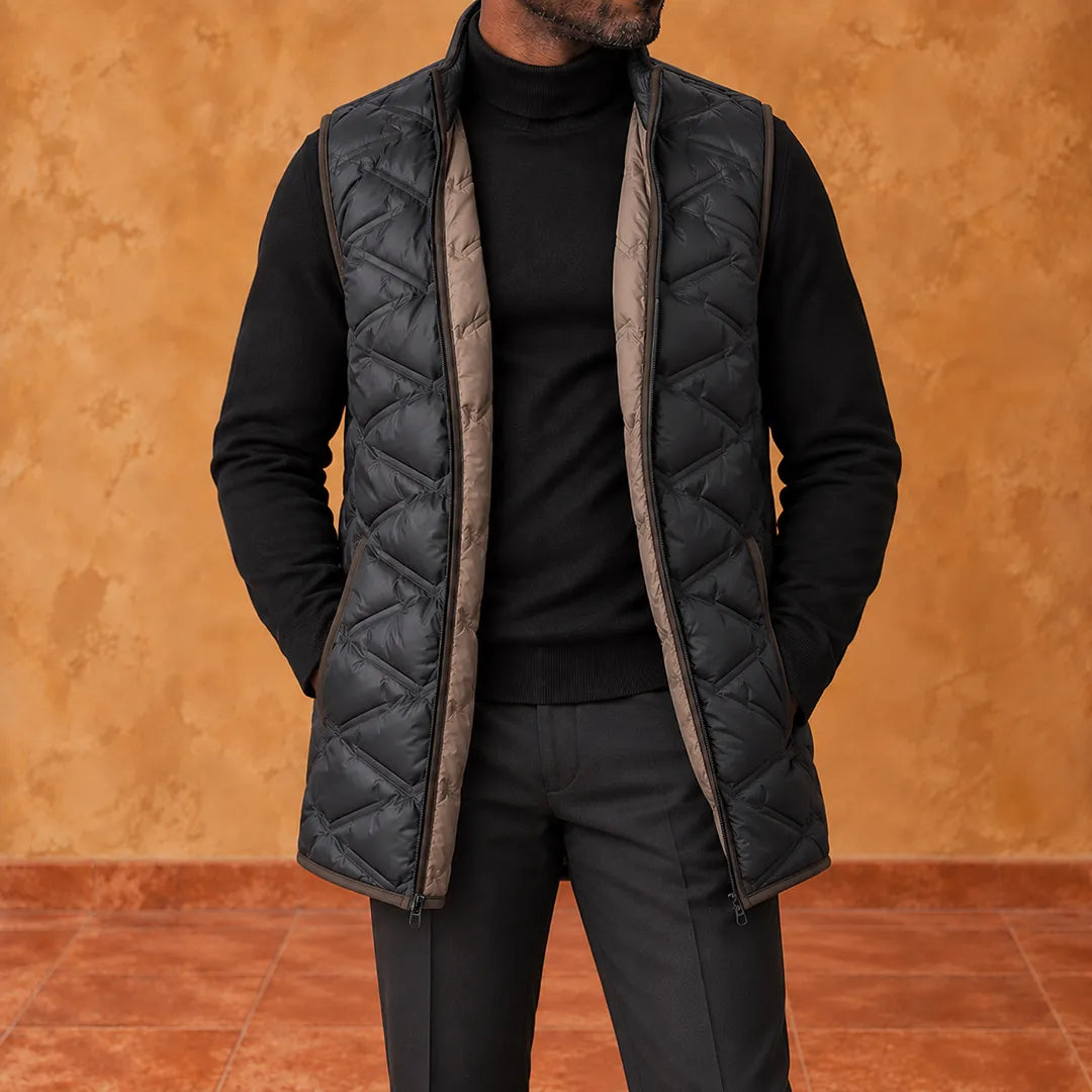 Textured Lapel Overcoat