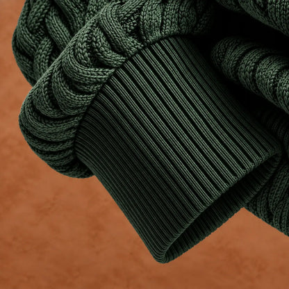 Textured Quarter-Zip Sweater