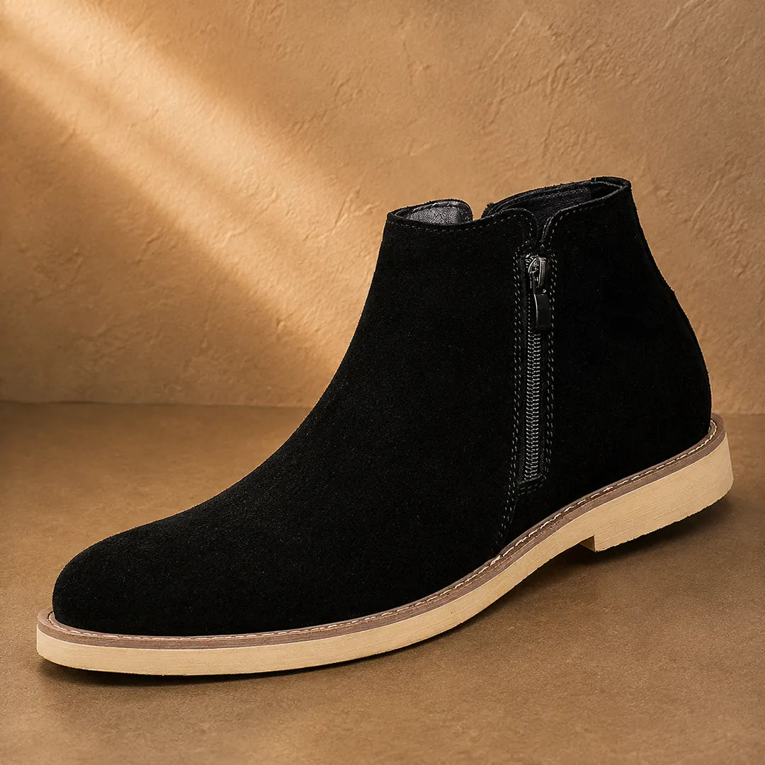 Textured Side-Zip Boots