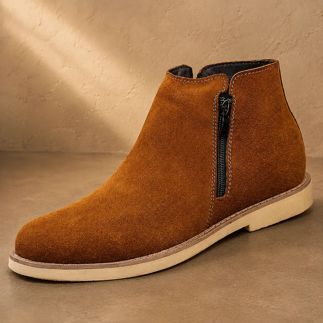 Textured Side-Zip Boots