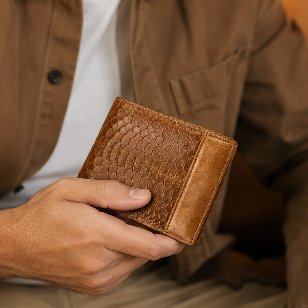Vintage Embossed Bifold Wallet