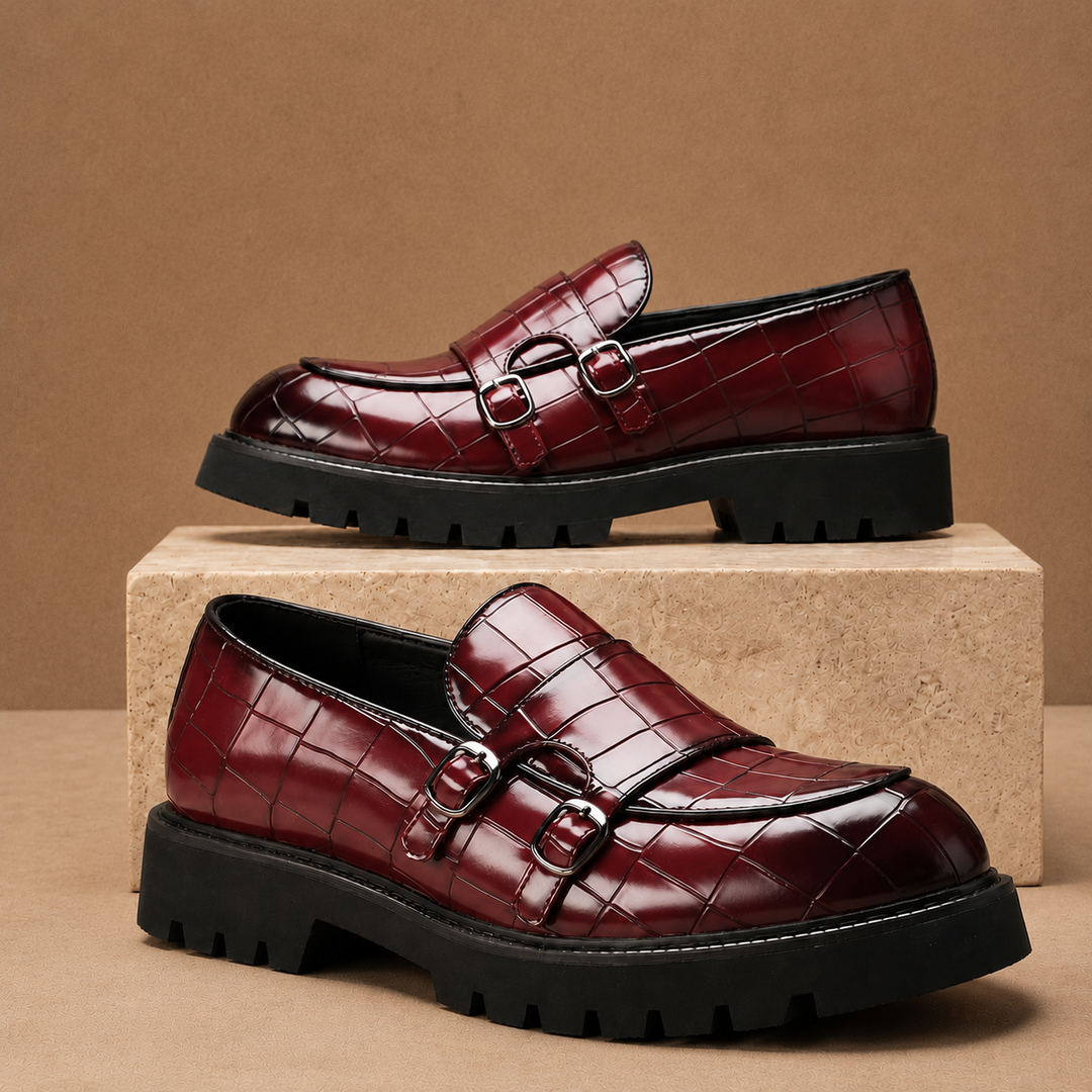 Crocodile Buckle Loafers
