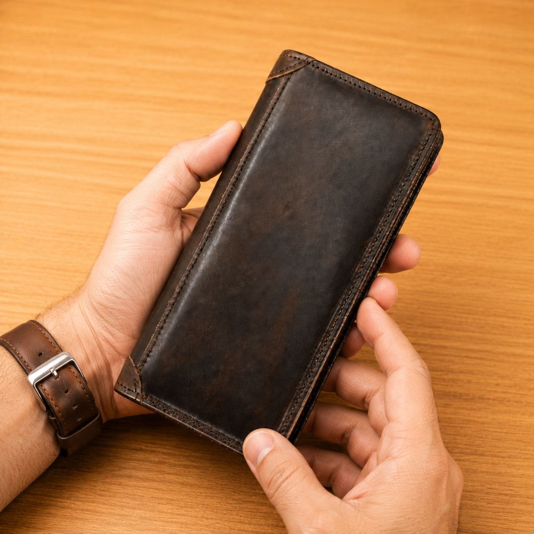 Executive Leather Long Wallet