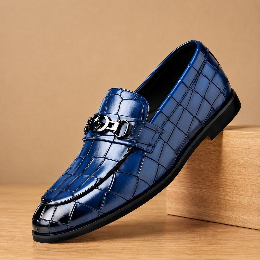 Croc Embossed Horsebit Loafers
