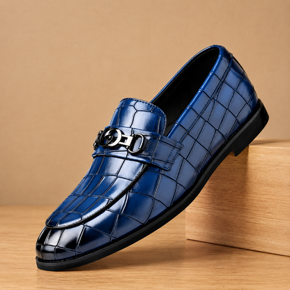 Croc Embossed Horsebit Loafers