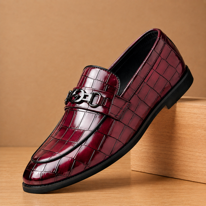 Croc Embossed Horsebit Loafers