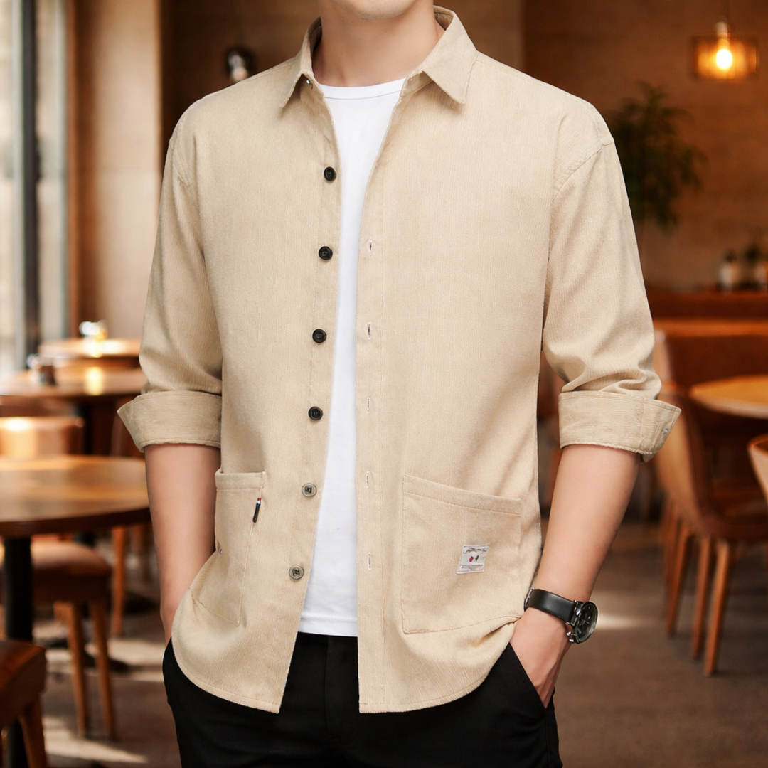 Long-sleeved Corduroy Shirt