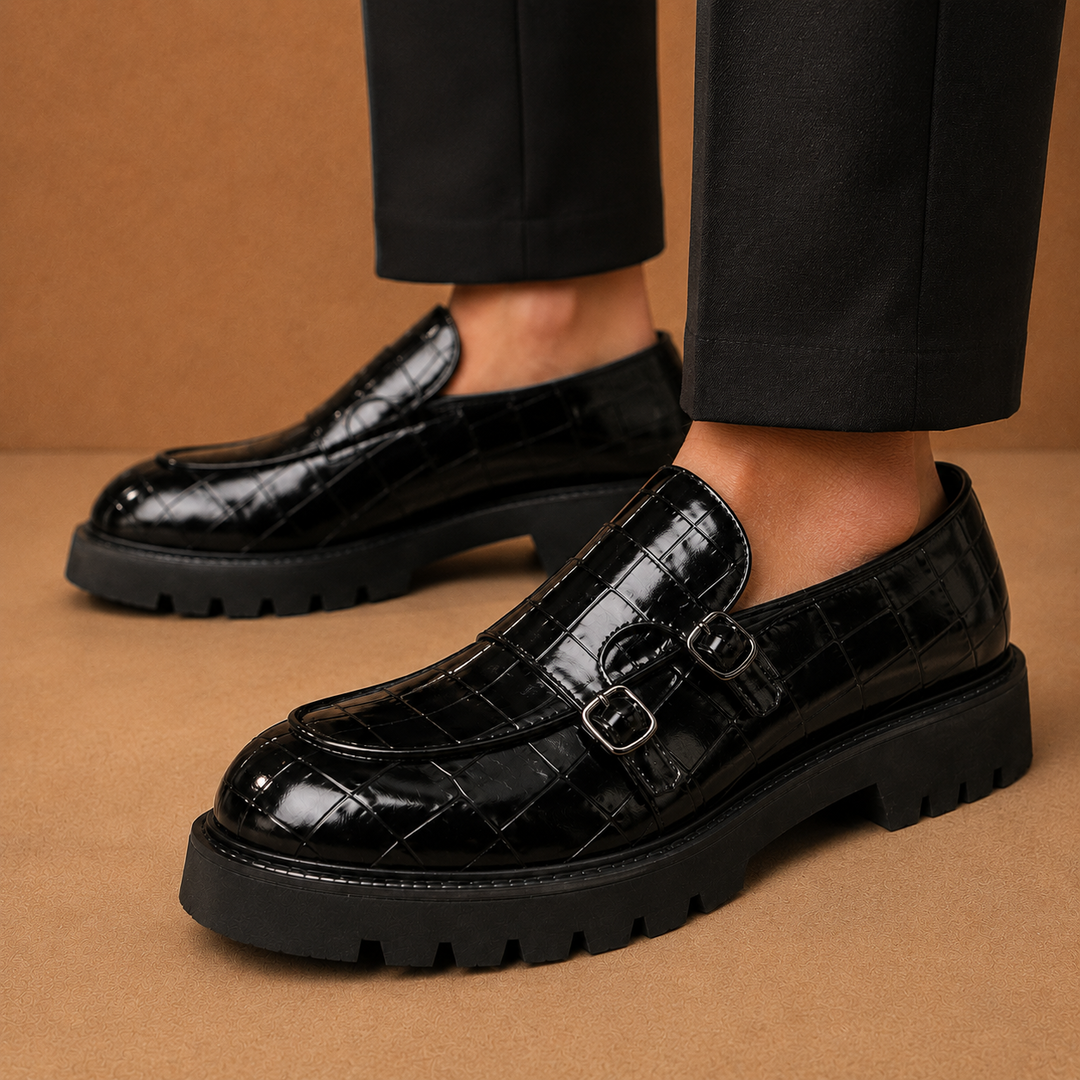 Crocodile Buckle Loafers