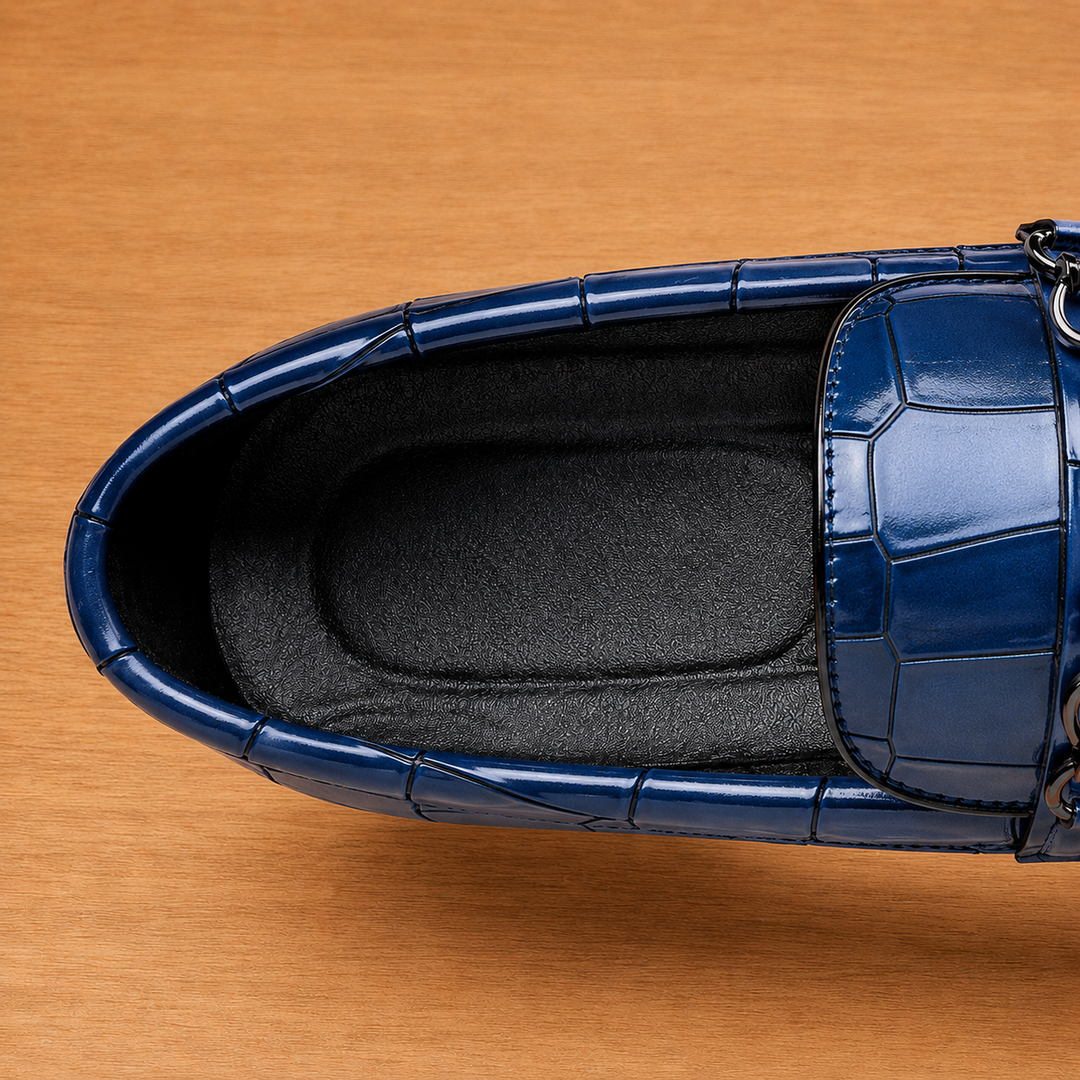 Croc Embossed Horsebit Loafers