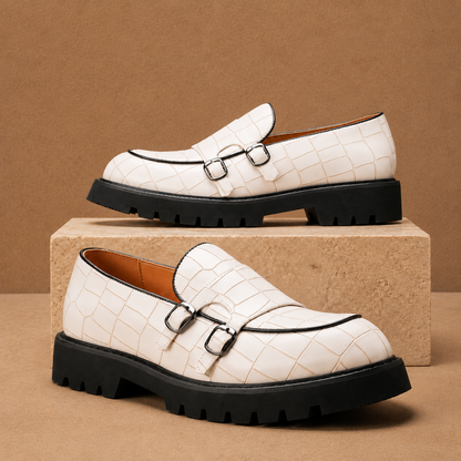 Crocodile Buckle Loafers