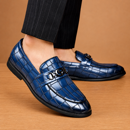 Croc Embossed Horsebit Loafers