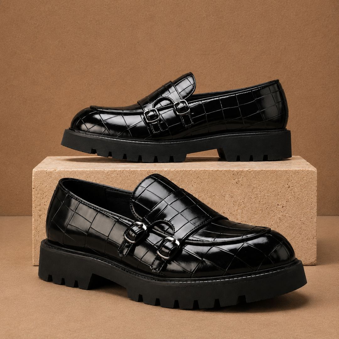 Crocodile Buckle Loafers