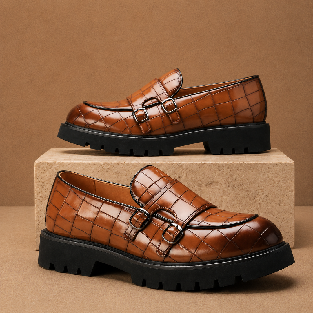Crocodile Buckle Loafers