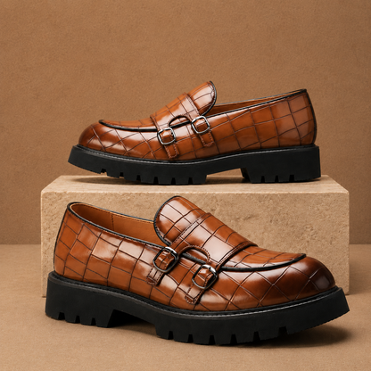 Crocodile Buckle Loafers