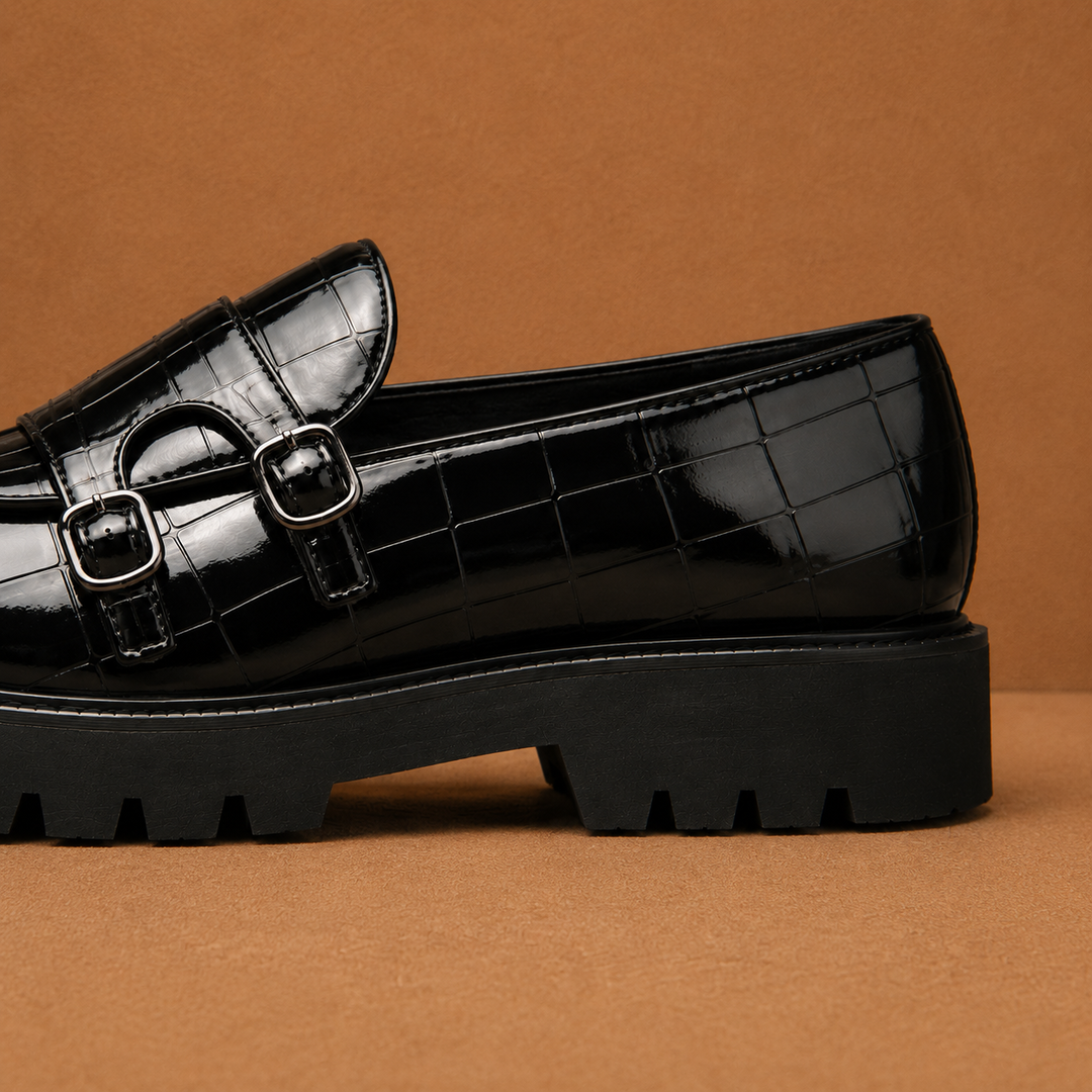 Crocodile Buckle Loafers