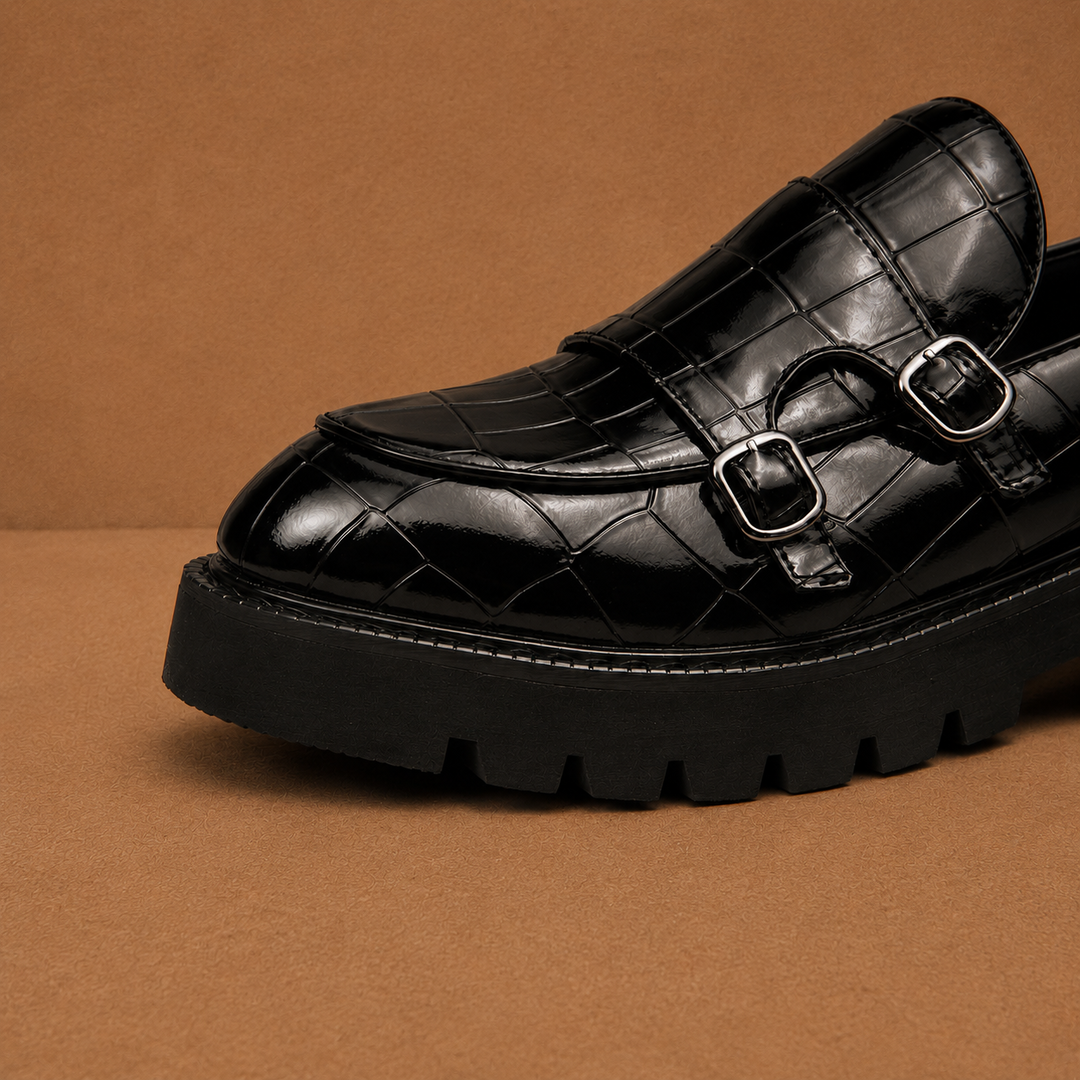 Crocodile Buckle Loafers
