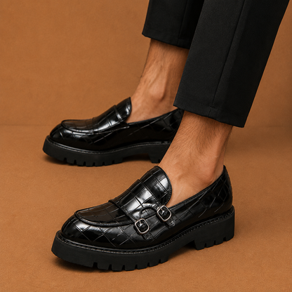 Croc Embossed Loafers